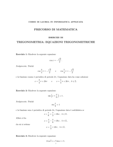 equazioni trigonometriche