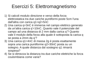 Esercizi 5: Elettromagnetismo - Dipartimento di Fisica e Geologia