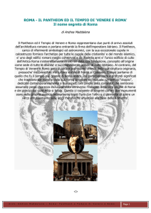 Il Pantheon ed il Tempio di `Venere e Roma`