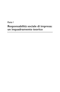 Responsabilità sociale di impresa: un inquadramento teorico