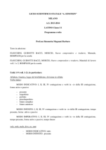 MILANO AS 2013-2014 LATINO Classe II Programma svolto Prof
