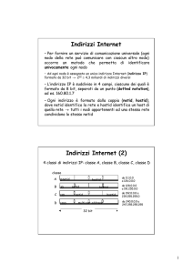 Indirizzi Internet Indirizzi Internet (2)