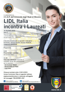 LIDL Italia incontra i Laureati - Universita` degli Studi di Messina