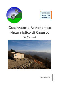 brochure allegata - Osservatorio Astronomico Naturalistico di Casasco