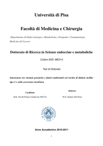 Università di Pisa Facoltà di Medicina e Chirurgia