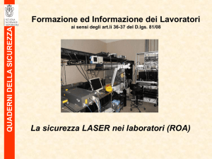 radiazione laser - Laboratorio NEST