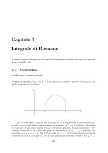 Capitolo 7 Integrale di Riemann