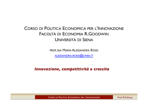 Effetti dell`Innovazione - Docenti Università di Siena