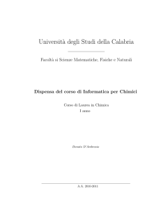 Universit`a degli Studi della Calabria