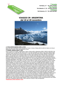 VIAGGIO IN ARGENTINA dal 10 al 20 novembre