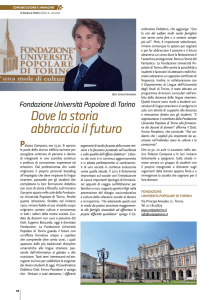 Fondazione Università Popolare di Torino Dove la storia