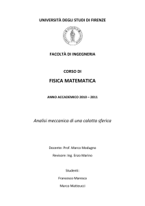 Calotta sferica - DMA - Università degli Studi di Firenze