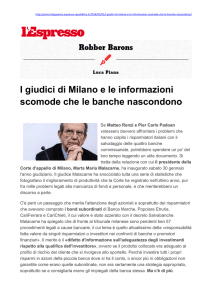 I giudici di Milano e le informazioni scomode che le banche