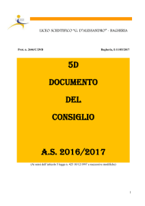5D documento 15 maggio 2017 - Liceo Scientifico "G. D`Alessandro"