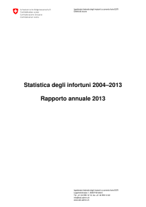 Statistica degli infortuni 2004–2013 Rapporto annuale 2013