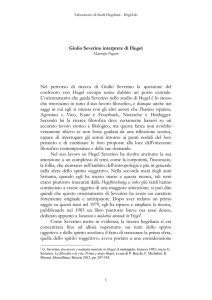 M. Pagano, Giulio Severino interprete di Hegel