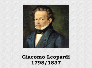 Giacomo Leopardi 1798/1837 - Scuola Santa Maria della Pace