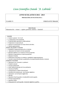 Liceo Scientifico Statale `A. Labriola` ANNO