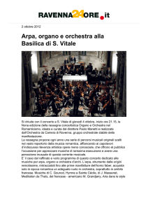 Arpa, organo e orchestra alla Basilica di S. Vitale