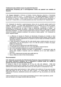 Trattamento Fosamax - Associazione Italiana Gaucher