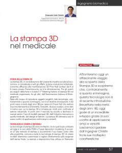 La stampa 3D nel medicale - Università degli studi di Pavia
