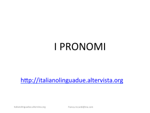 Pronomi - italiano per stranieri