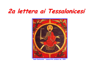 2a tessalonicesi - Le Famiglie della Visitazione