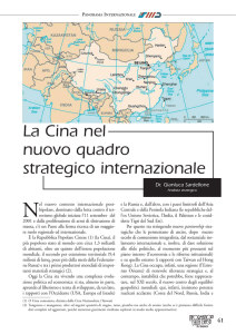La Cina nel nuovo quadro strategico internazionale