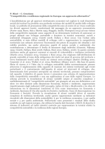 P. Rizzi – C. Graziano “Competitività e resilienza regionale in