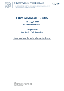 Job Fair 2017 - Procedura Aziende NON registrate