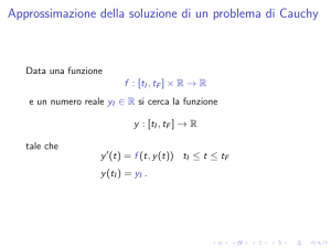 Approssimazione della soluzione di un problema di Cauchy