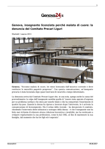 Genova, insegnante licenziata perchè malata di cuore