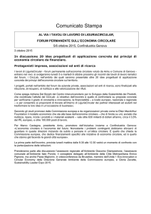 Comunicato Stampa - Liguria Circular