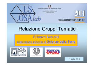 Relazione Gruppi Tematici - LS-OSA