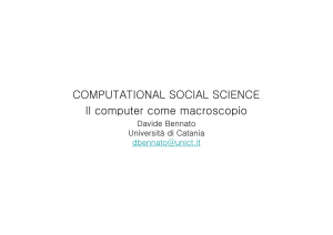 COMPUTATIONAL SOCIAL SCIENCE Il computer come macroscopio