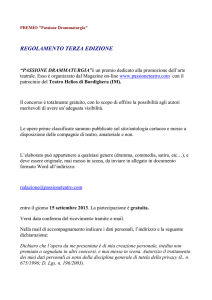 Bando Premio Passione Drammaturgia pdf