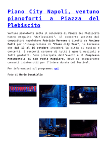 Piano City Napoli, ventuno pianoforti a Piazza del Plebiscito,Il