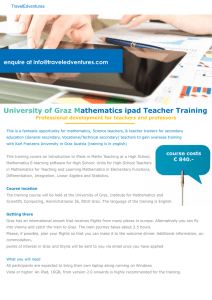 University of Graz Mathematics ipad Teacher Training