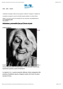 Alzheimer, prevenirlo (un po`) forse si puo | Donna Moderna