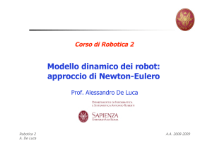 Modello dinamico dei robot: approccio di Newton
