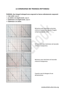 Congruenza dei triangoli rettangoli - Notebook Italia