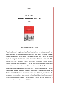 Paolo Rossi I filosofi e le macchine 1400-1700 1962