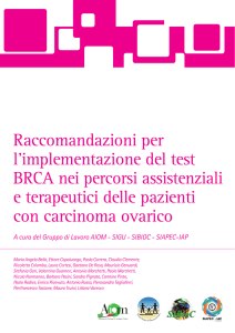 Raccomandazioni per l`implementazione del test BRCA nei