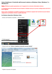 Come disattivare il Controllo dell`account utente su Windows Vista