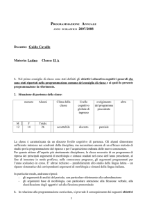 2007/2008 DOcente: Guido Cavallo Materia: Latino Classe: II A