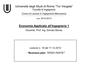 Business plan - Università degli Studi di Roma "Tor Vergata"