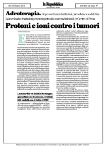 Protoni e ioni contro i tumori