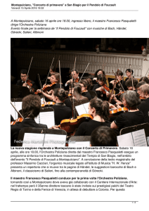 Concerto di primavera`` a San Biagio per il Pendolo di