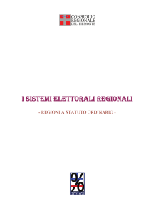 I sistemi elettorali regionali - Consiglio regionale del Piemonte