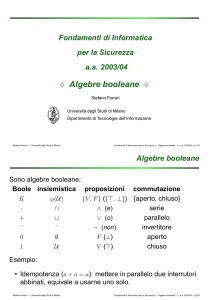 Algebre booleane - Home di homes.di.unimi.it